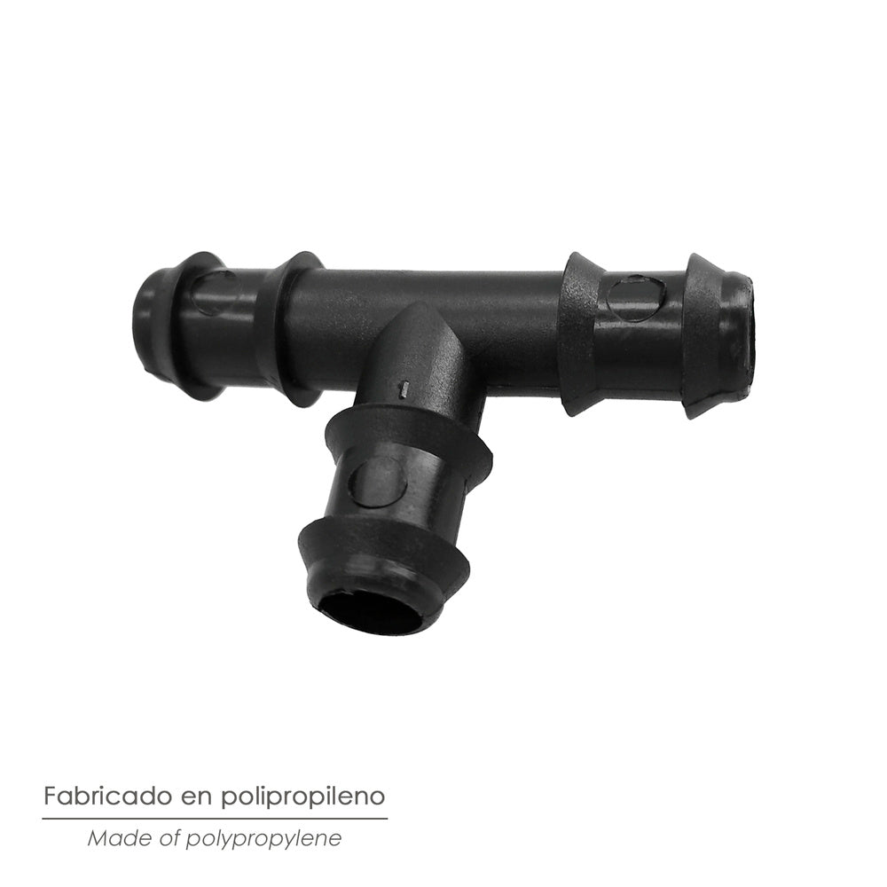 Te simple para tuberías goteo ø 16 mm (bolsa 100 piezas) riego por goteo, microaspersión, riego por nebulización