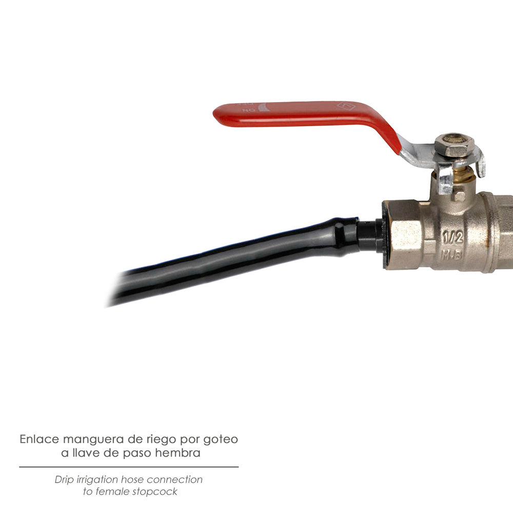 Unión rosca macho 3/4" a toma para tuberías goteo ø 16 mm (bolsa 100 uds) riego por goteo, microaspersión, riego nebulización