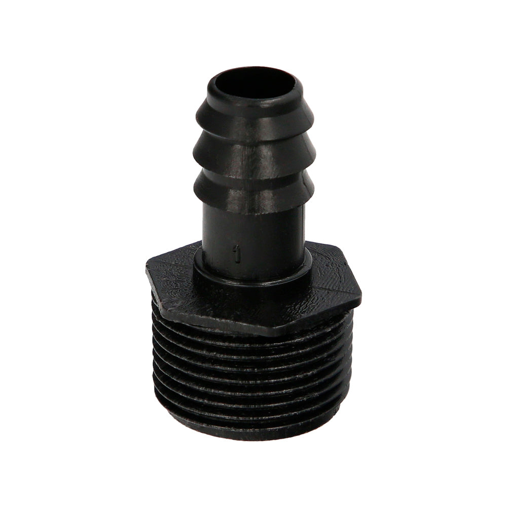 Unión rosca macho 3/4" a toma para tuberías goteo ø 16 mm (bolsa 100 uds) riego por goteo, microaspersión, riego nebulización