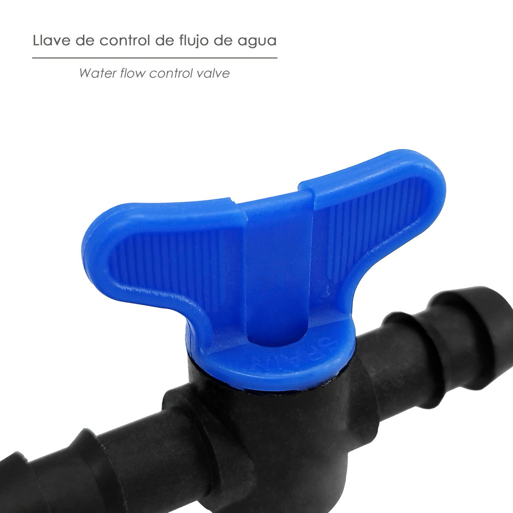 Llave de paso extra para tuberías goteo ø 16 mm (bolsa 50 piezas) riego por goteo, microaspersión, riego por nebulización