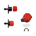 Adjustable high-flow dripper for drip irrigation (bag of 100 pieces) drip irrigation, micro-sprinkler irrigation, mist irrigation