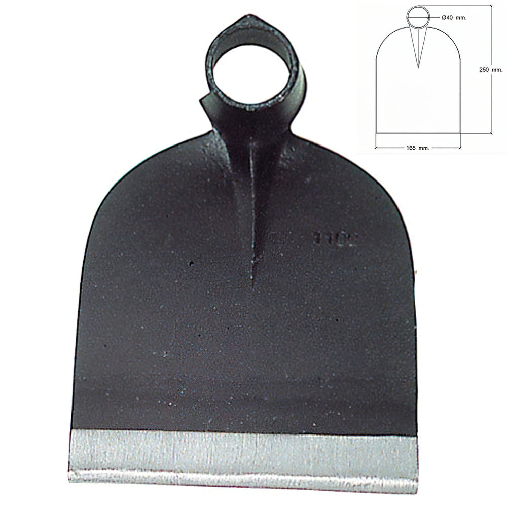 Forged hoe head without handle 192/1000 grams