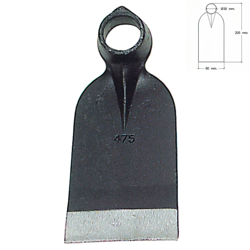 Forged hoe without handle 207/ 450 grams