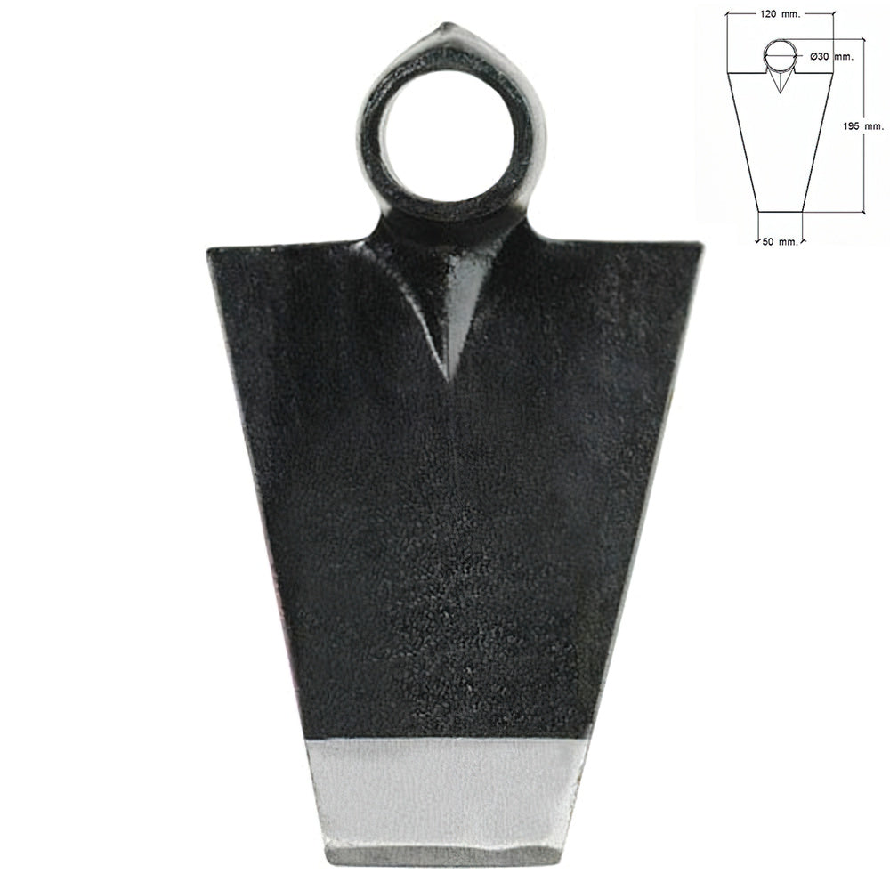 Forged hoe head 293/ 450 grams