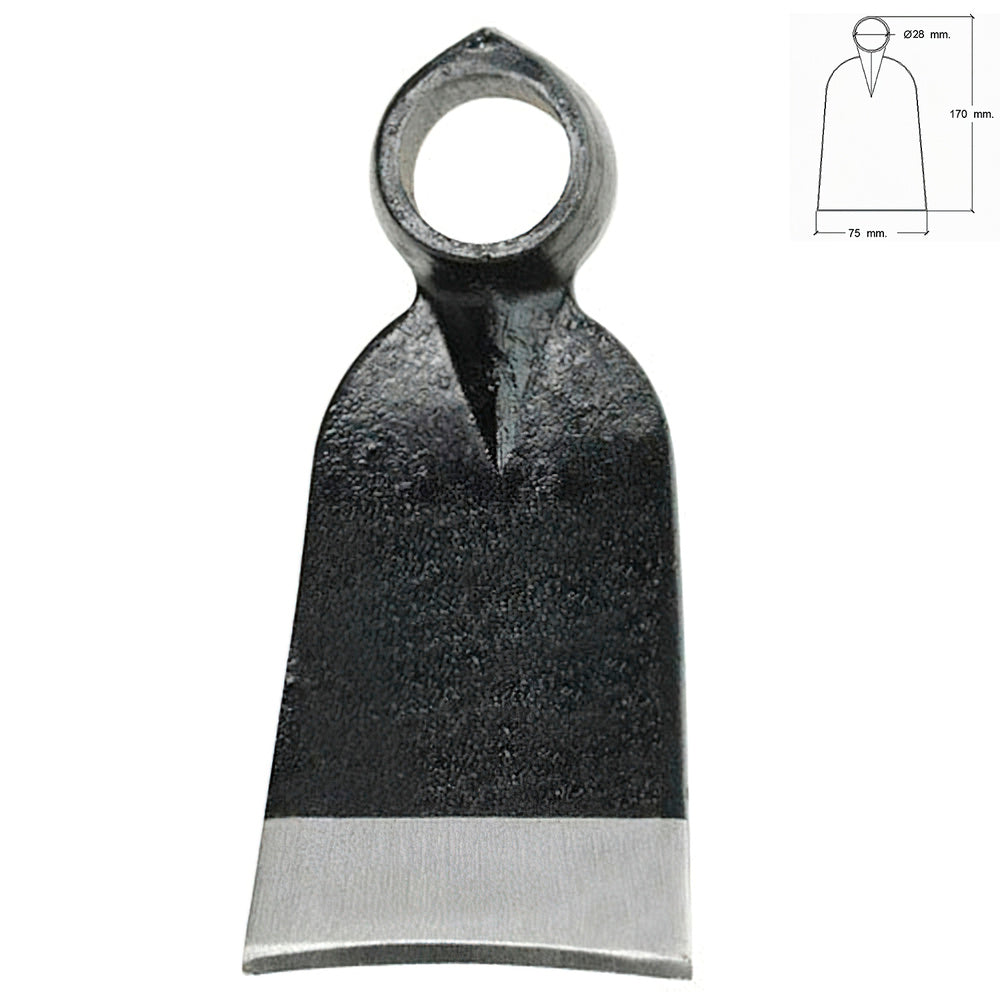 Forged hoe without handle 343/ 400 grams