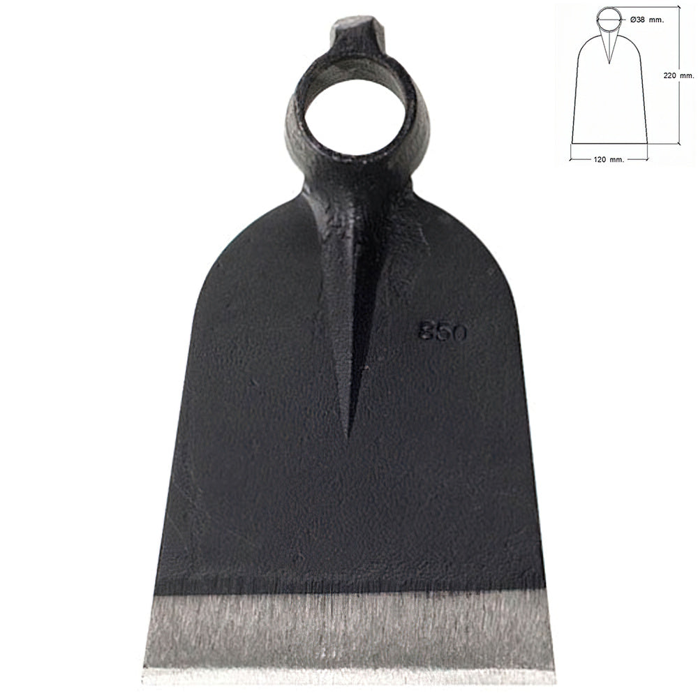 Forged hoe head 219 / 660 grams