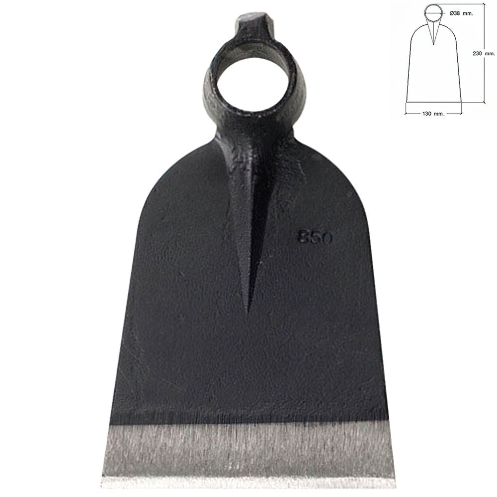Forged hoe without handle 219/ 850 grams