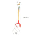 Ring handle manure fork 560 / 5 tines
