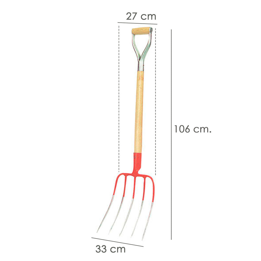 Ring handle manure fork 560 / 5 tines