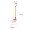 Manure fork with D-handle, 560 / 6 tines