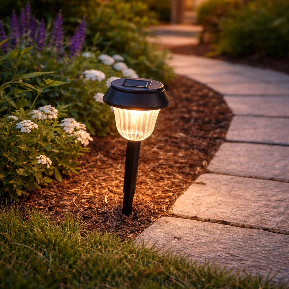 Lampara solar jardín plástico ø 10,5 x 38 cm. Protección ip44