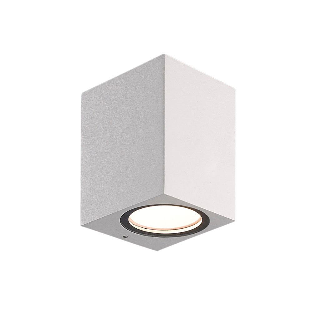 Lámpara aplique cuadrado GU10 IP65 color blanco aplique techo, luz jardín, lámpara jardín, luz exterior, aplique jardín