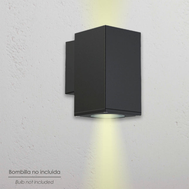 Lámpara aplique doble GU10 IP65 negro