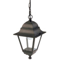 Black suspended garden lantern