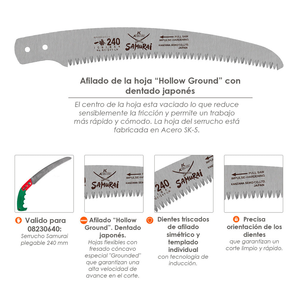 Samurai saw blade refill GC 240 mm
