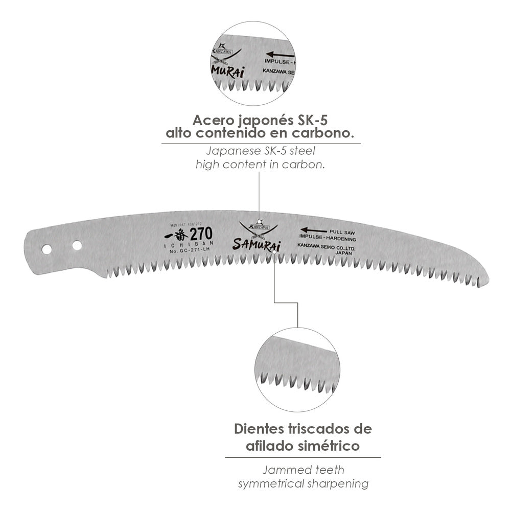 Replacement blade samurai saw gc 270 mm