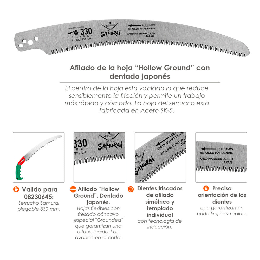 Samurai saw blade refill GC-330 mm