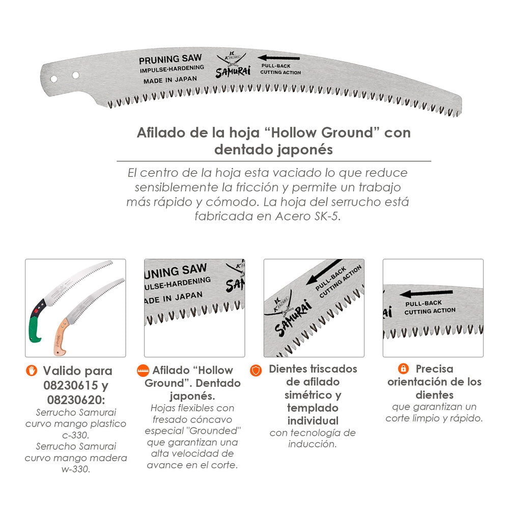 Samurai saw blade refill C 330 / W 330 mm