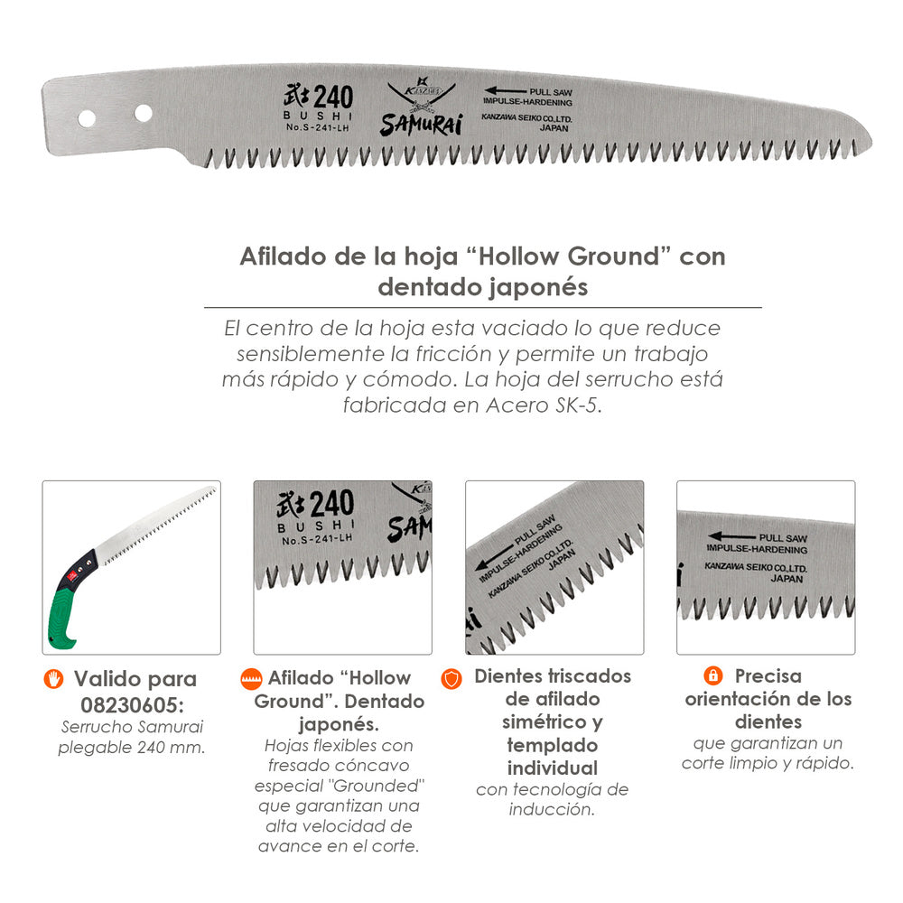 Samurai saw blade refill JS 240mm