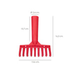 Olive harvesting hand scoop with hole