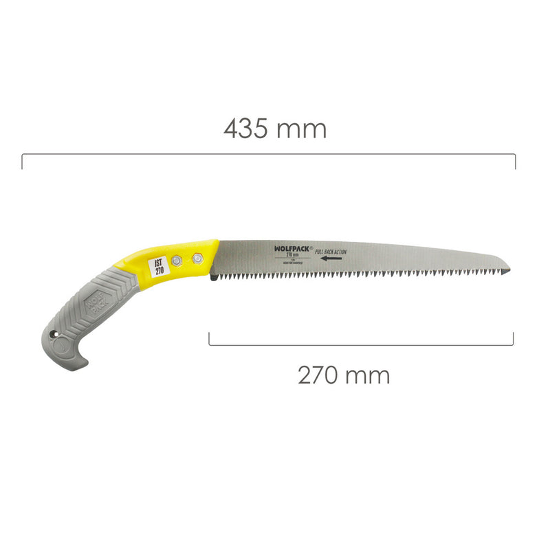 Serrucho podar recto mango TPR 270 mm. con funda