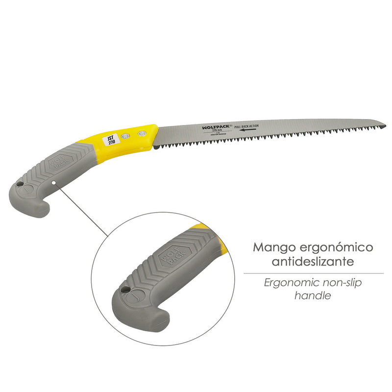 Serrucho podar recto mango TPR 270 mm. con funda