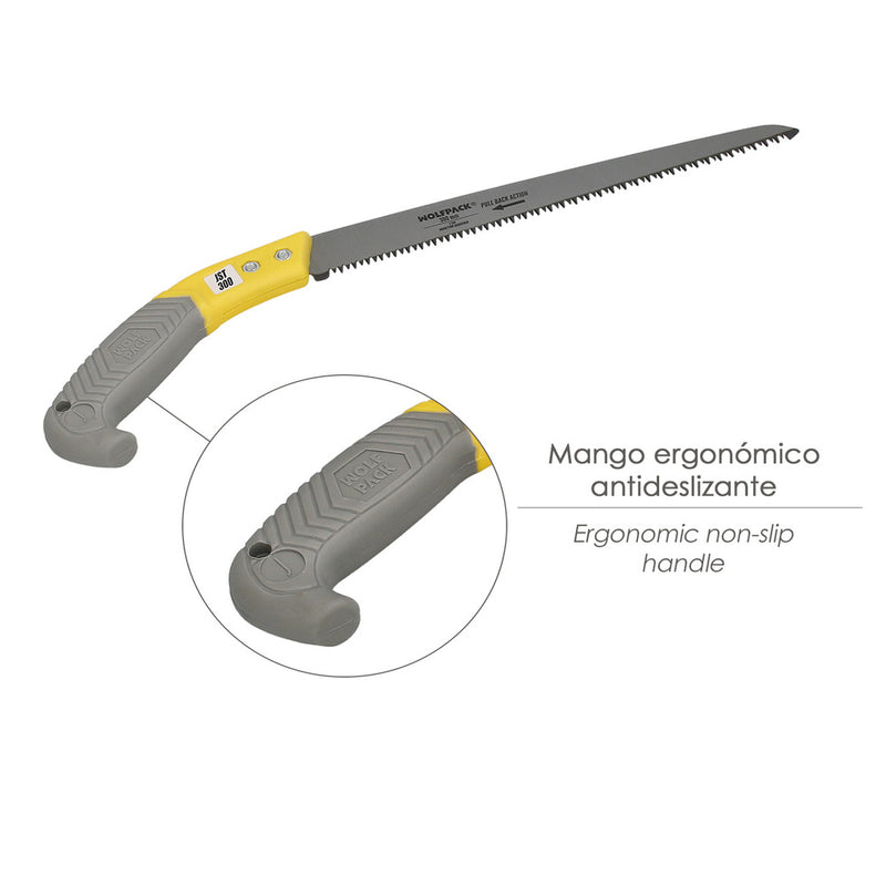 Serrucho podar recto mango TPR JST 300 mm