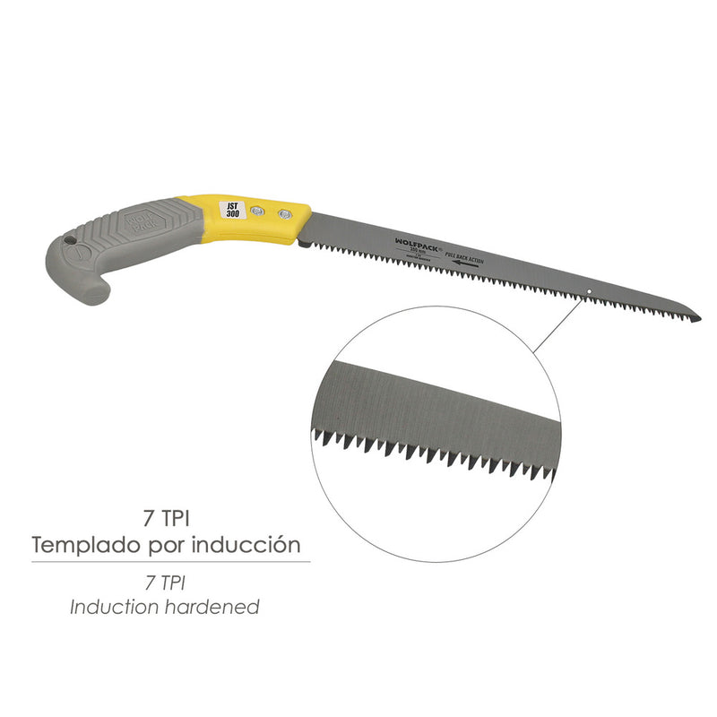 Serrucho podar recto mango TPR JST 300 mm