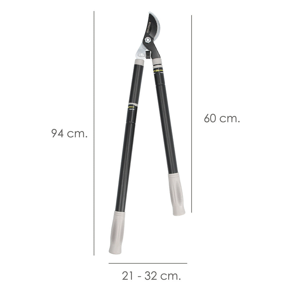 Tijeras podar profesional acero telescópica 2 manos