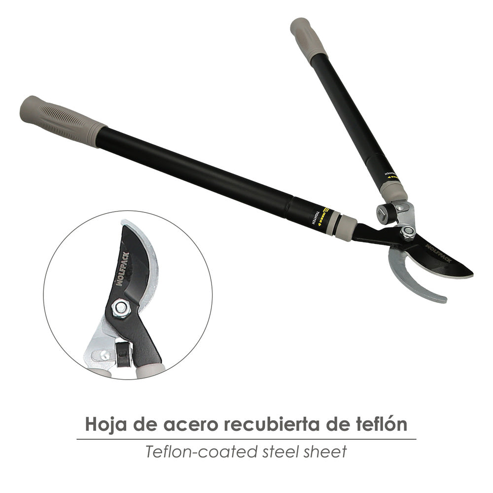 Tijeras podar profesional acero telescópica 2 manos