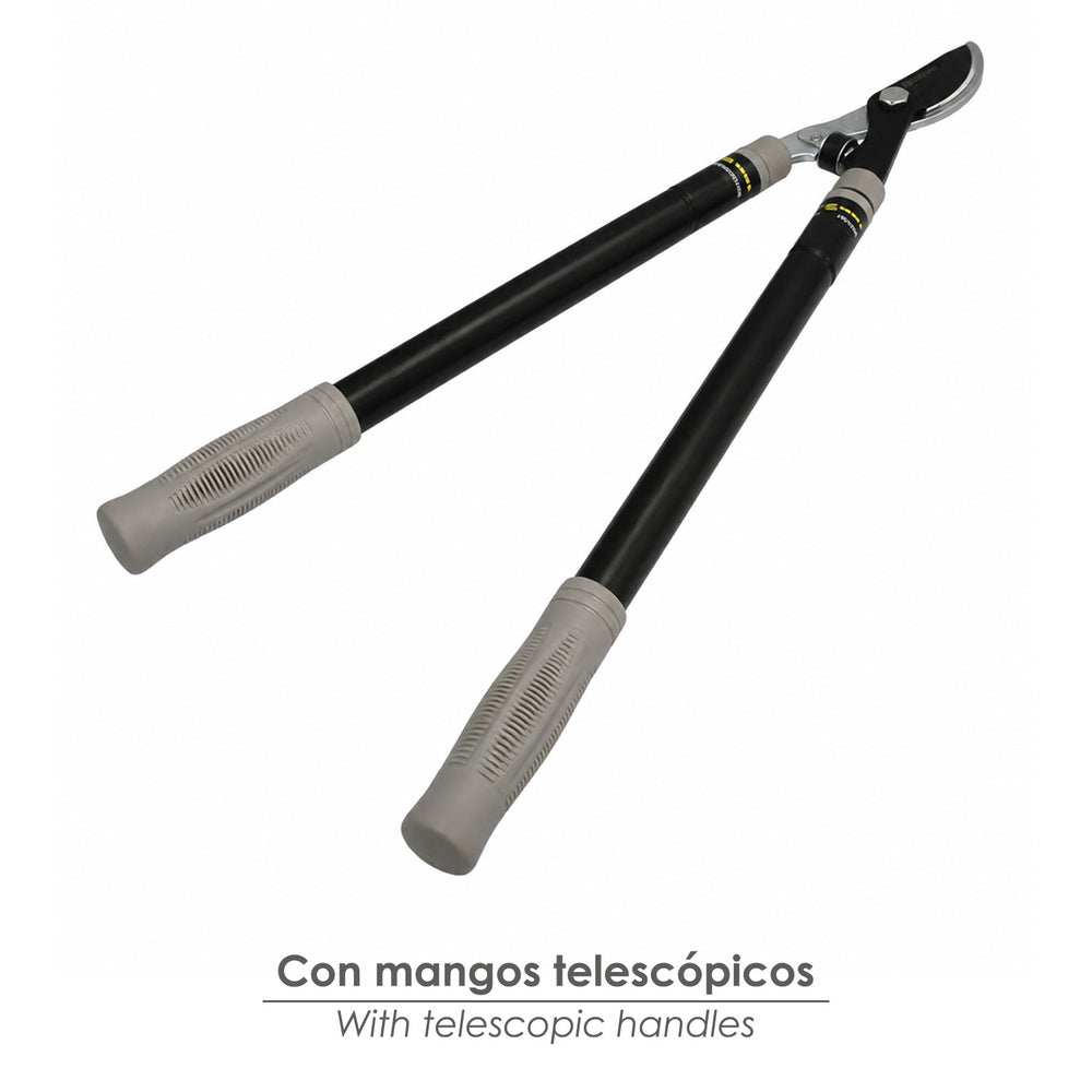 Tijeras podar profesional acero telescópica 2 manos