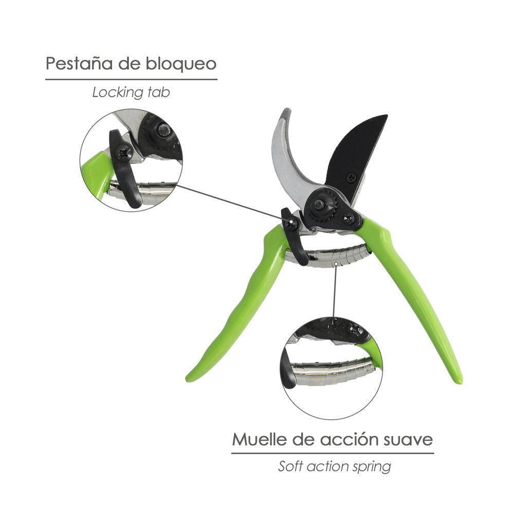 One-hand pruning shears 200mm PTFE.