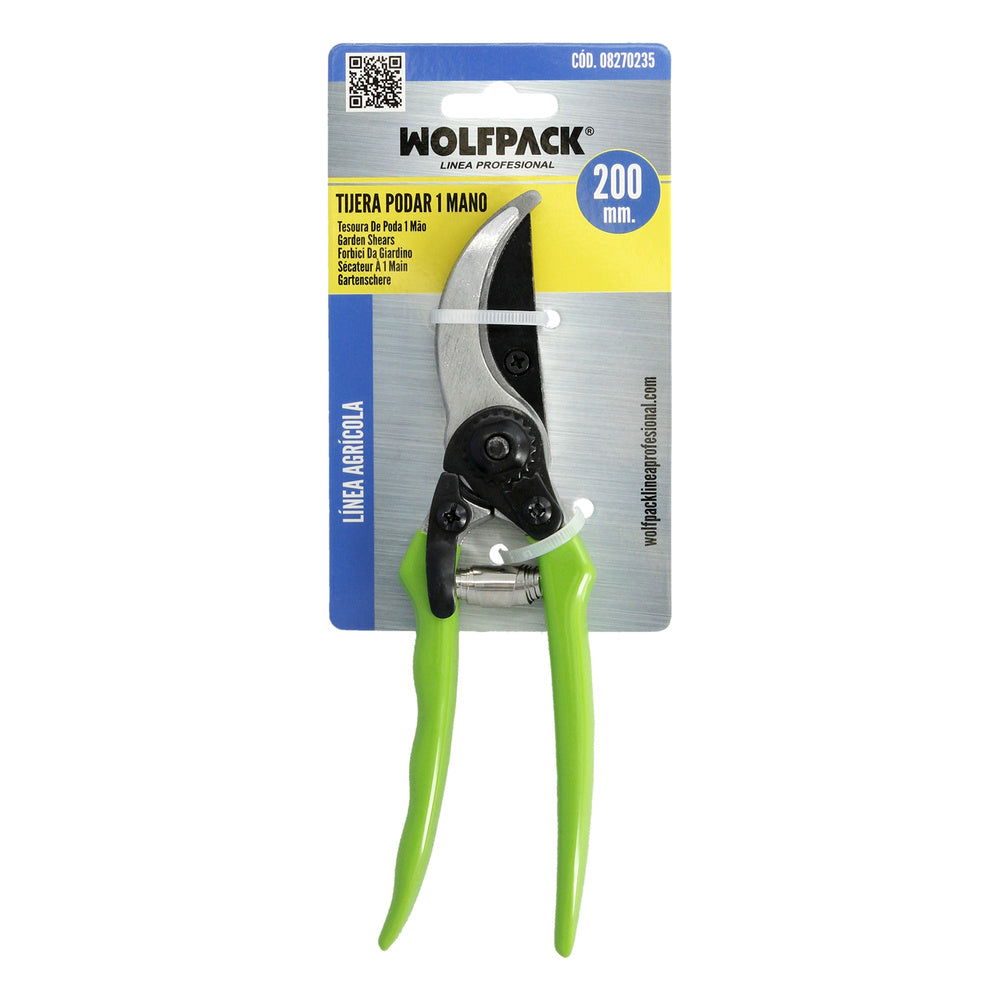 Tijera podar 1 mano 200 mm ptfe.