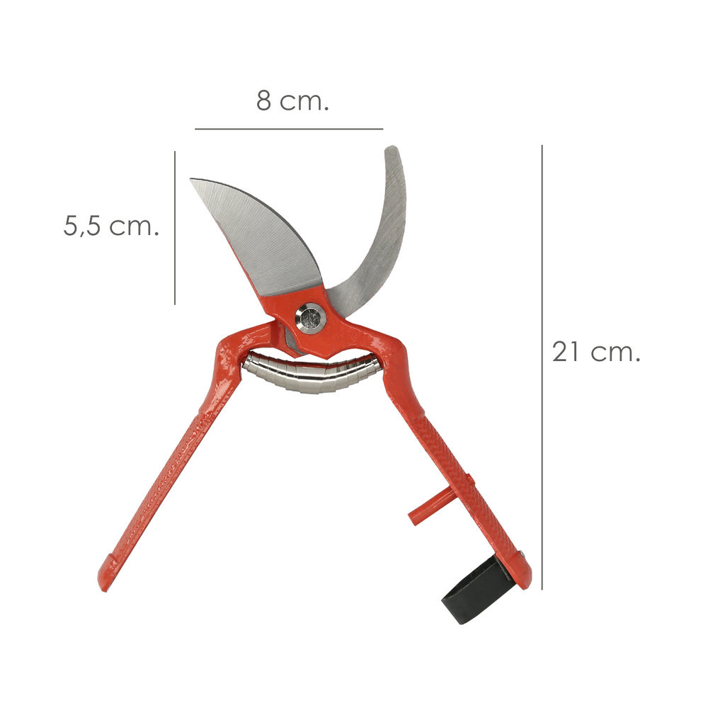 Tesoura de poda curva forjada, 1 mão, 21 cm