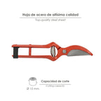 Curved forged pruning shears, 1 hand, 21 cm