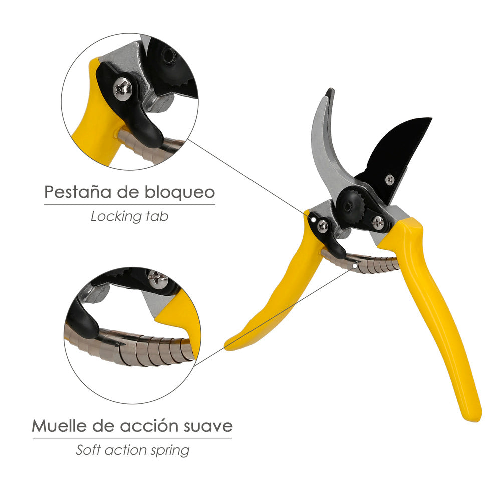 Tijeras podar 1 mano japonesa akagi t-4s  220 mm mangos aluminio endurecido, hoja recubierta ptfe
