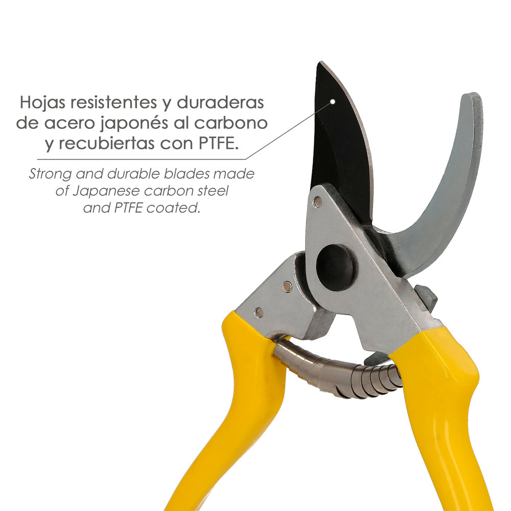 Tijeras podar 1 mano japonesa akagi t-8s  220 mm mangos aluminio endurecido, hoja recubierta ptfe