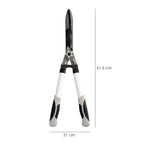 Tijeras podar setos 2 manos aluminio 63 cm hojas acero antiadherente, mango tpr, ajuste corte
