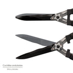 Tijeras podar setos 2 manos aluminio 63 cm hojas acero antiadherente, mango tpr, ajuste corte