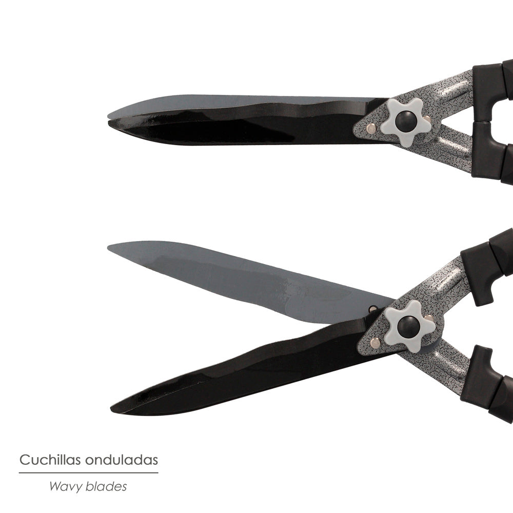 Hedge shears 2-hand aluminum 63 cm non-stick steel blades, TPR handle, cutting adjustment