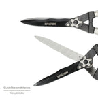 Tijeras podar setos 2 manos mangos madera 54 cm. Hojas acero antiadherente, ajuste corte