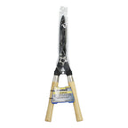 Tijeras podar setos 2 manos mangos madera 54 cm. Hojas acero antiadherente, ajuste corte