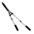 Two-hand telescopic aluminum hedge shears, non-stick steel blades, TPR handle, cutting adjustment,