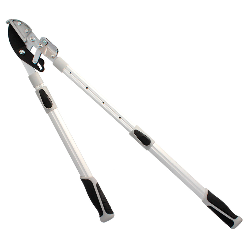 Tijeras podar 2 manos yunque. Telescópica de 68 a 95 cm mango aluminio multiplicador fuerza, corte ø 35 mm empuñadura tpr