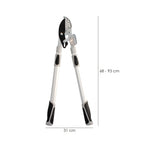 Tijeras podar 2 manos yunque. Telescópica de 68 a 95 cm mango aluminio multiplicador fuerza, corte ø 35 mm empuñadura tpr