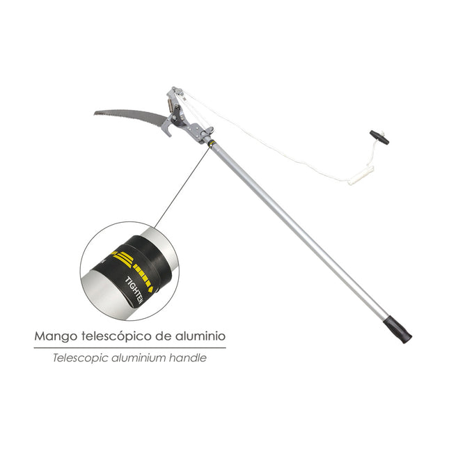Cortarramas con serrucho mango aluminio extensible 1,8 a 2,8 metros