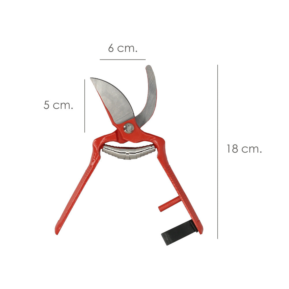 Tesoura de colheita curva forjada, 1 mão, 18 cm