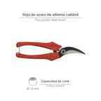 Tijeras vendimiar curva 1 mano   p20/18 cm