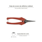 Grape harvesting scissors, straight, single-handed, P10/18 cm