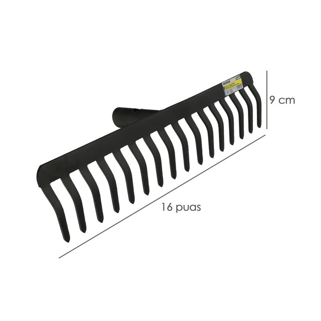 Rastrillo sin mango 16 puas de 5 mm. uso  agricola